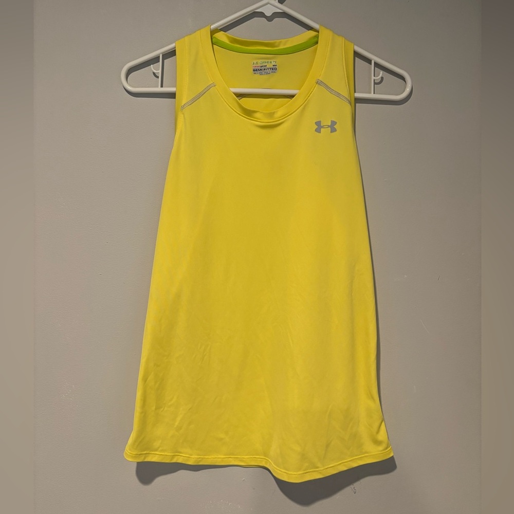 Under Armour Light Yellow Athletic Top